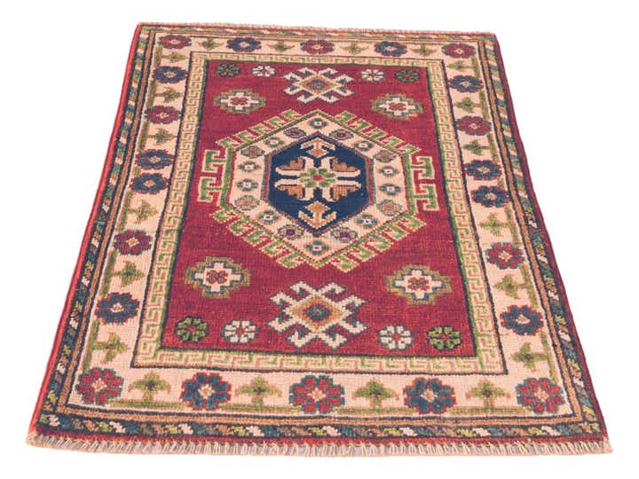 2' x 2' 11 Hand Knotted Kazak Rug
