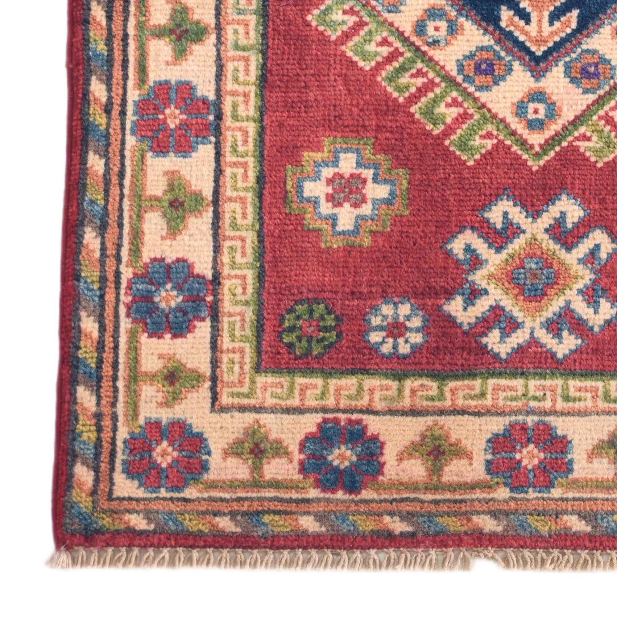 60cm x 90cm Hand Knotted Kazak Rug