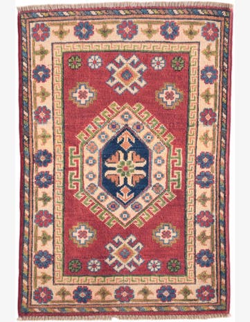 2' x 2' 11 Hand Knotted Kazak Rug
