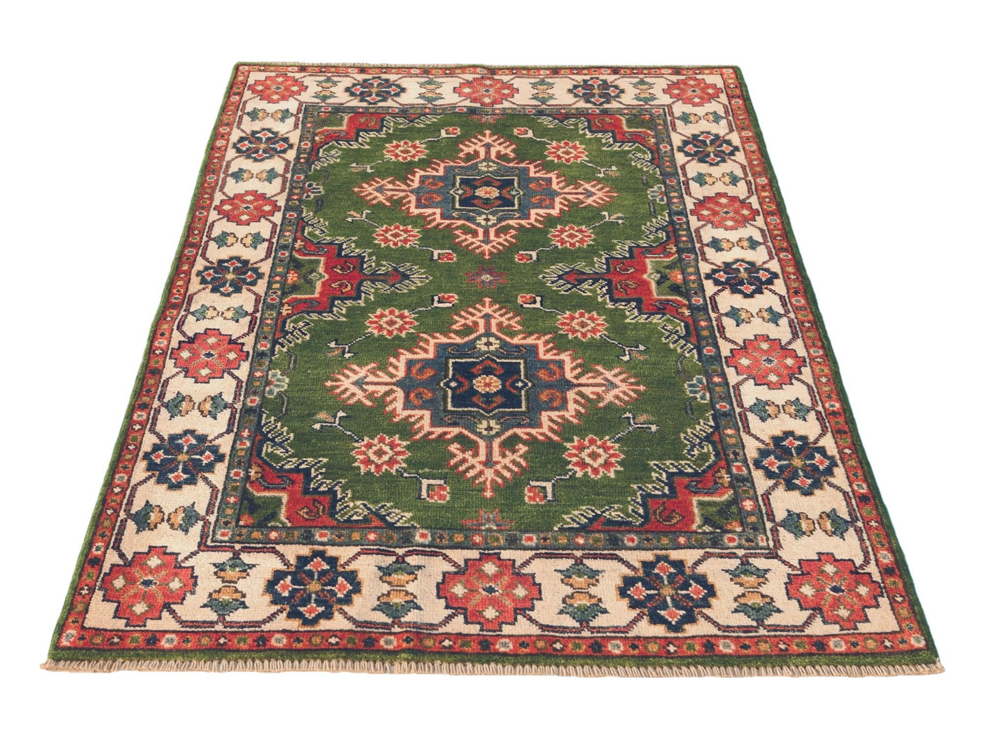 3' 4 x 5' Hand Knotted Kazak Rug