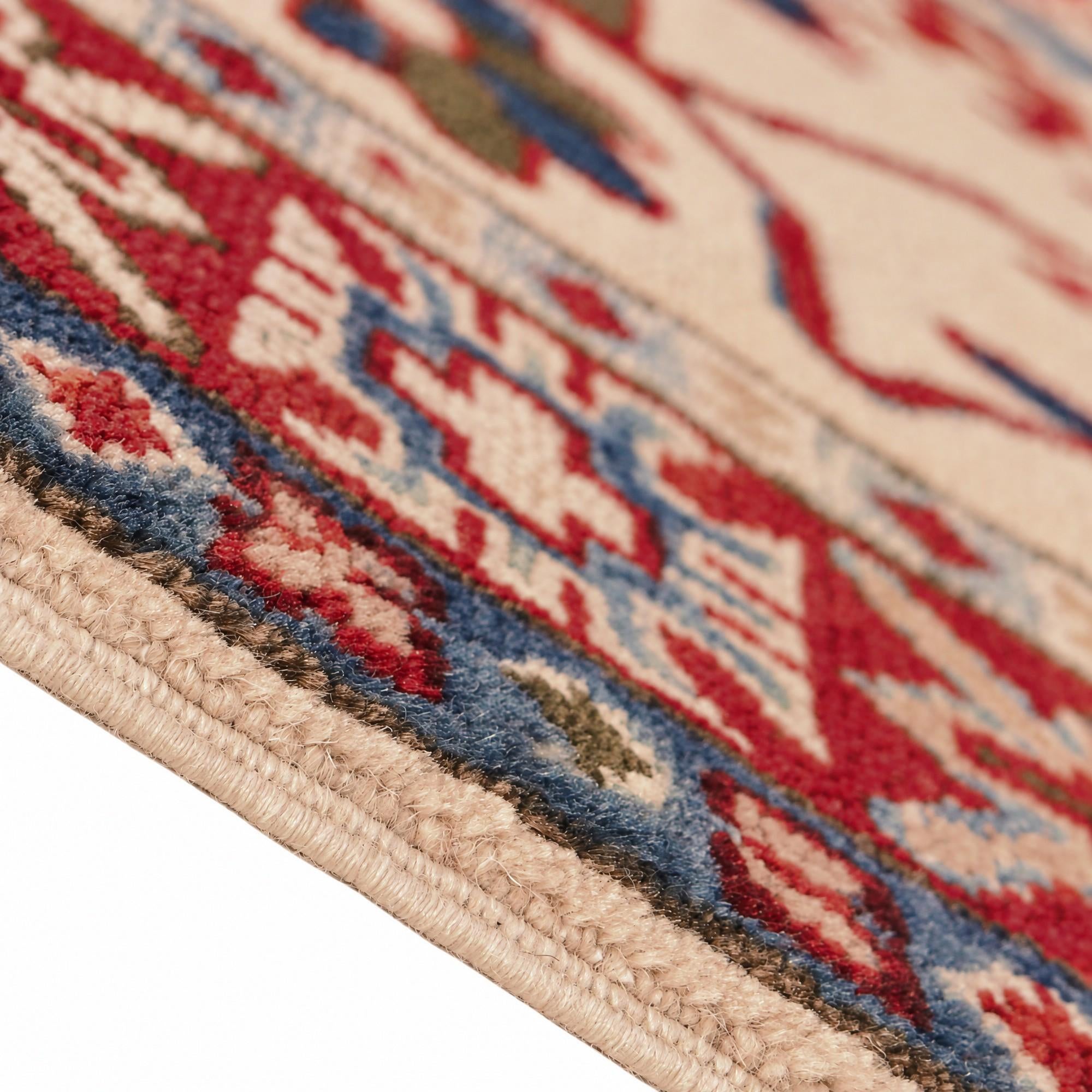 110cm x 155cm Hand Knotted Kazak Rug