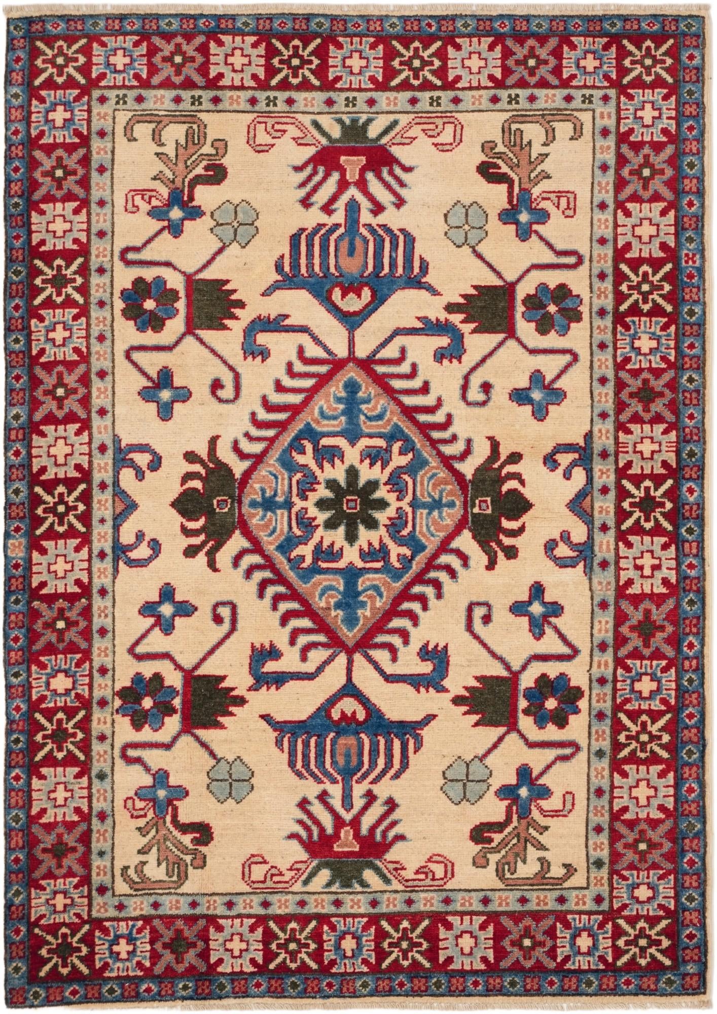 3' 7 x 5' Hand Knotted Kazak Rug