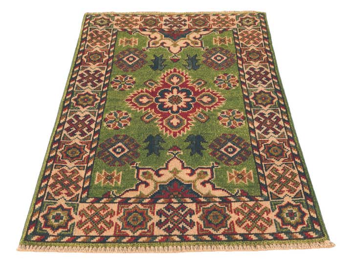 1' 11 x 3' Hand Knotted Kazak Rug