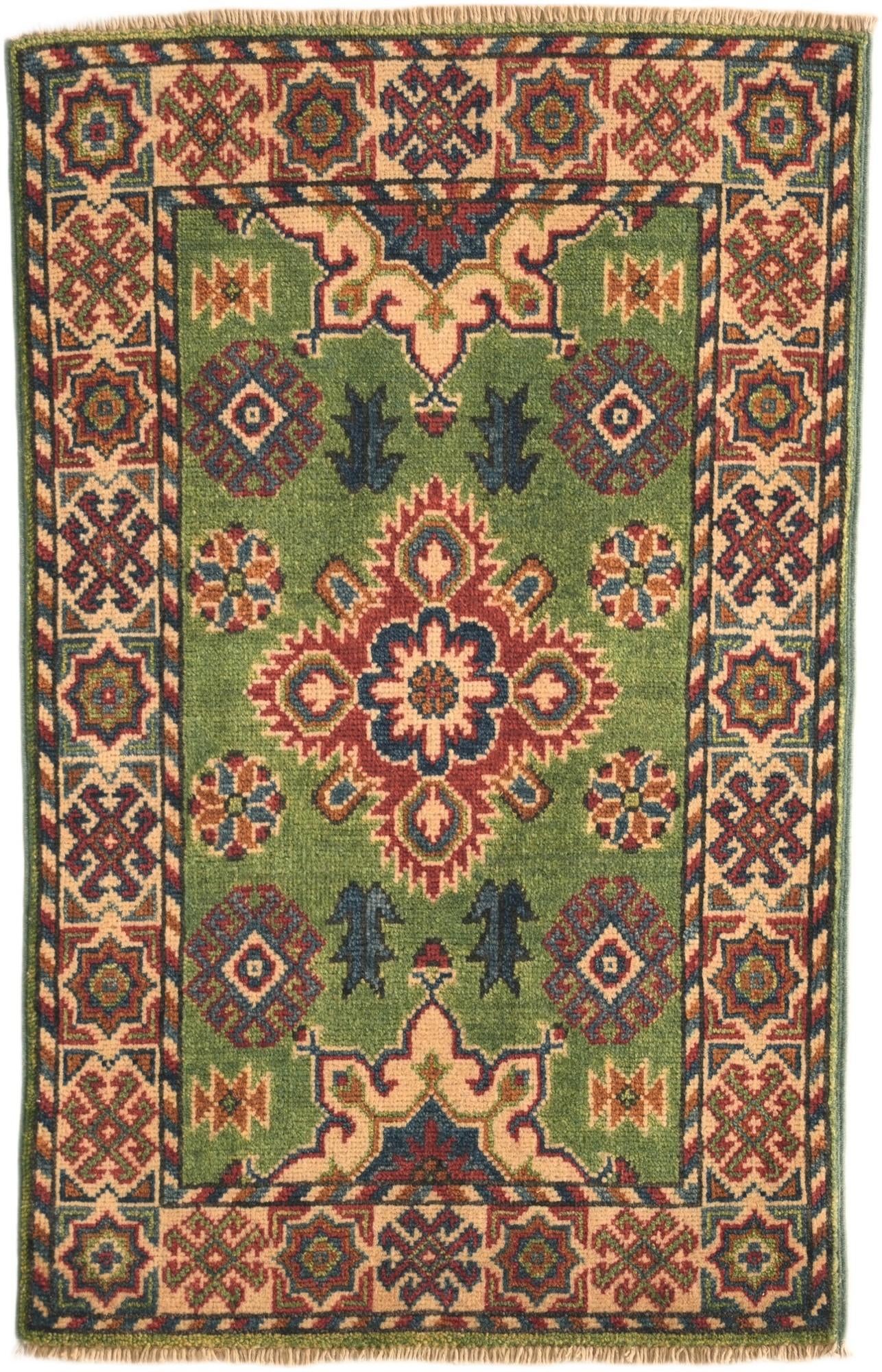 1' 11 x 3' Hand Knotted Kazak Rug