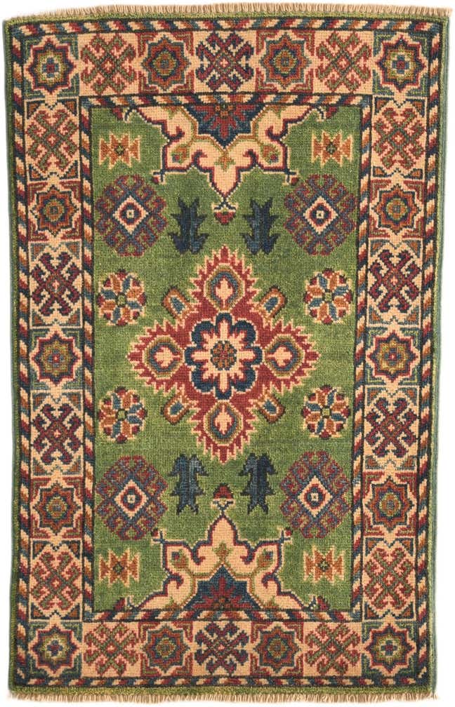 1' 11 x 3' Hand Knotted Kazak Rug