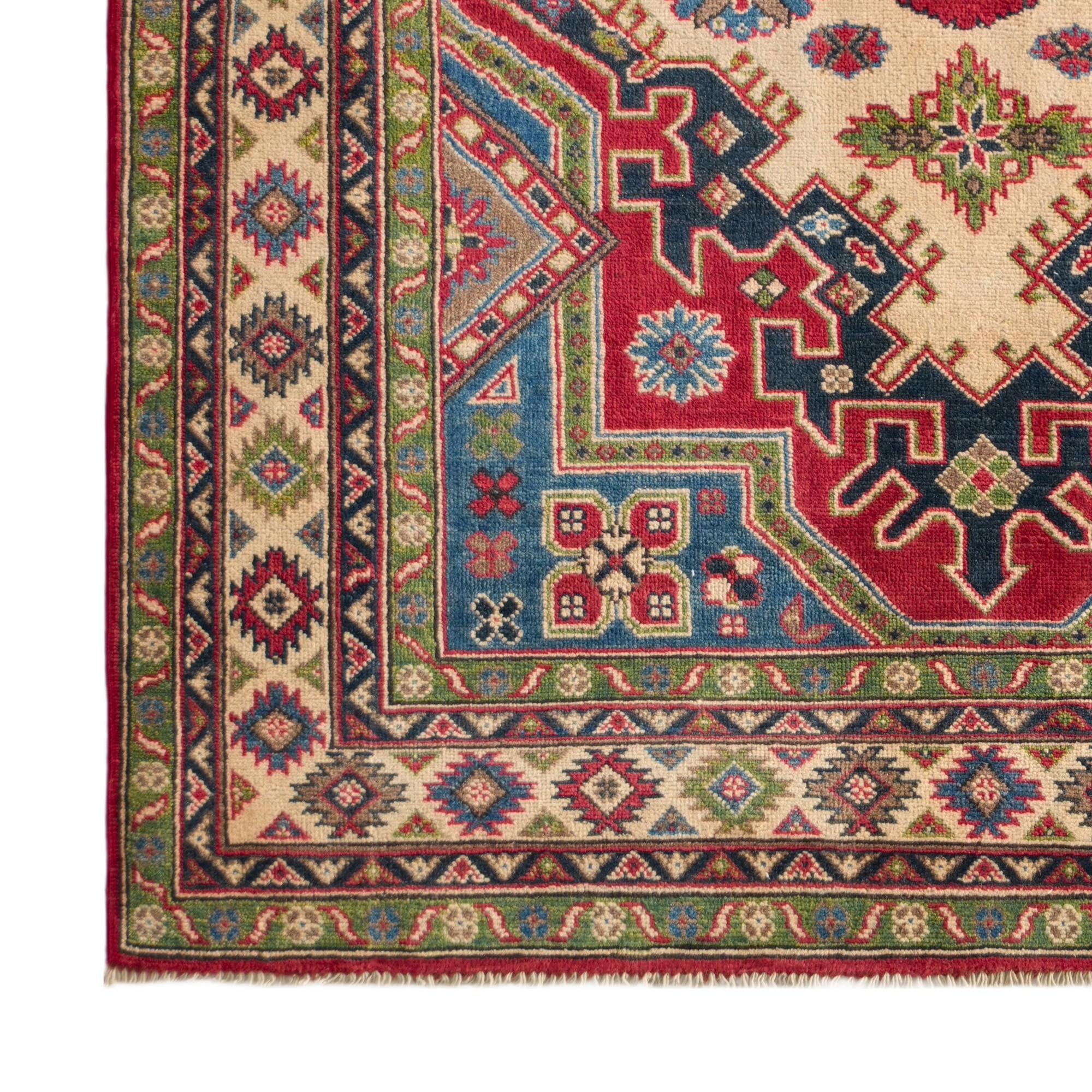 Detail image 7 of 10: 4' 11 x 6' 7 Hand Knotted Kazak Rug