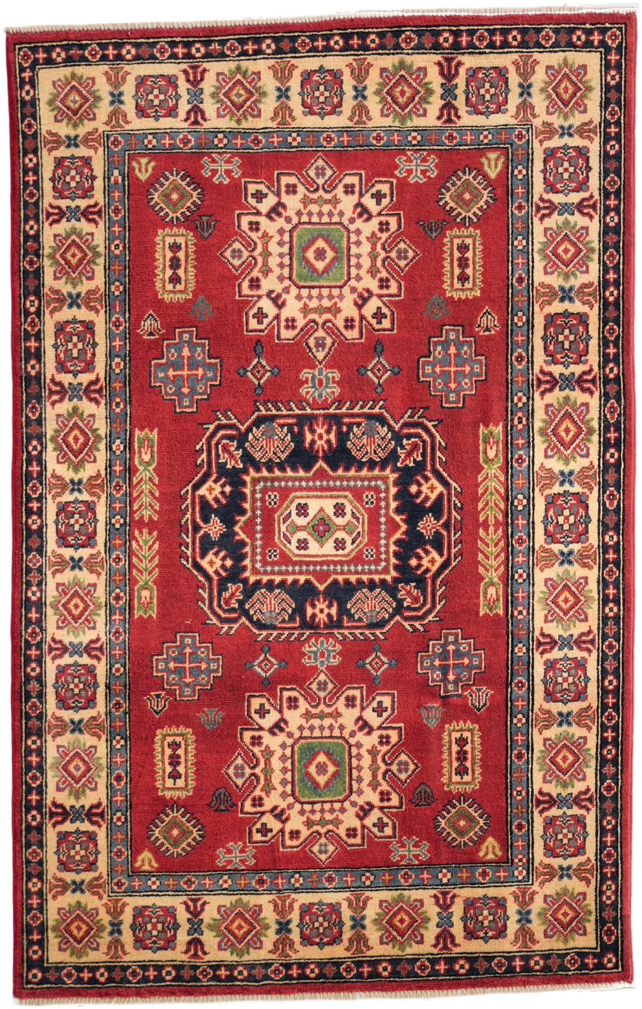 3' 11 x 6' 2 Hand Knotted Kazak Rug
