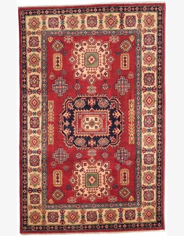 3' 11 x 6' 2 Hand Knotted Kazak Rug