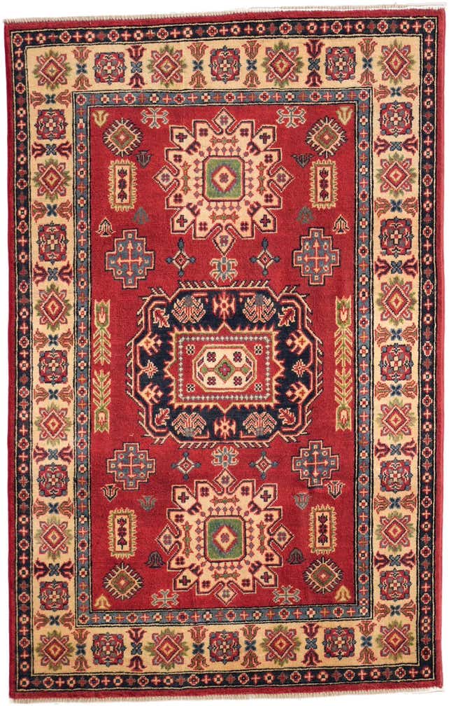 3' 11 x 6' 2 Hand Knotted Kazak Rug