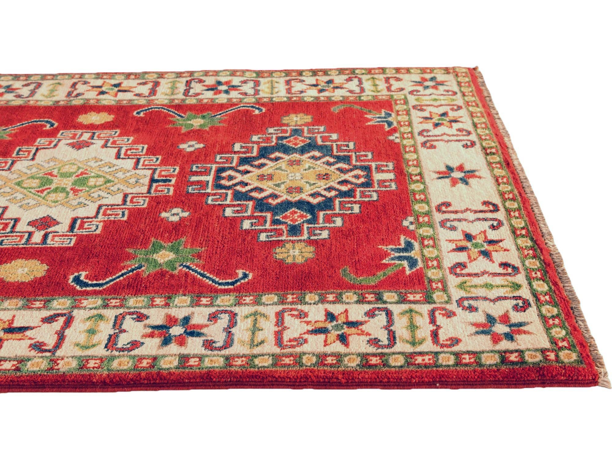 2' 9 x 4' 6 Hand Knotted Kazak Rug