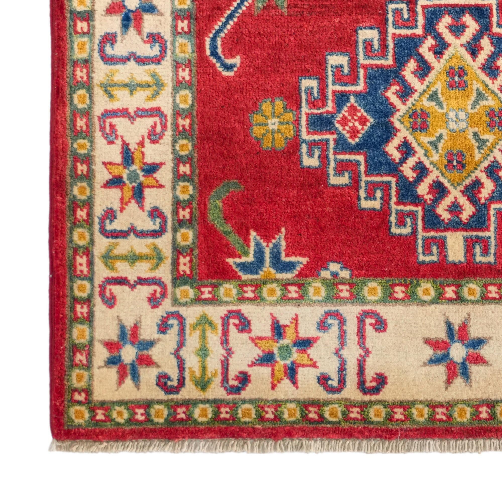 2' 9 x 4' 6 Hand Knotted Kazak Rug