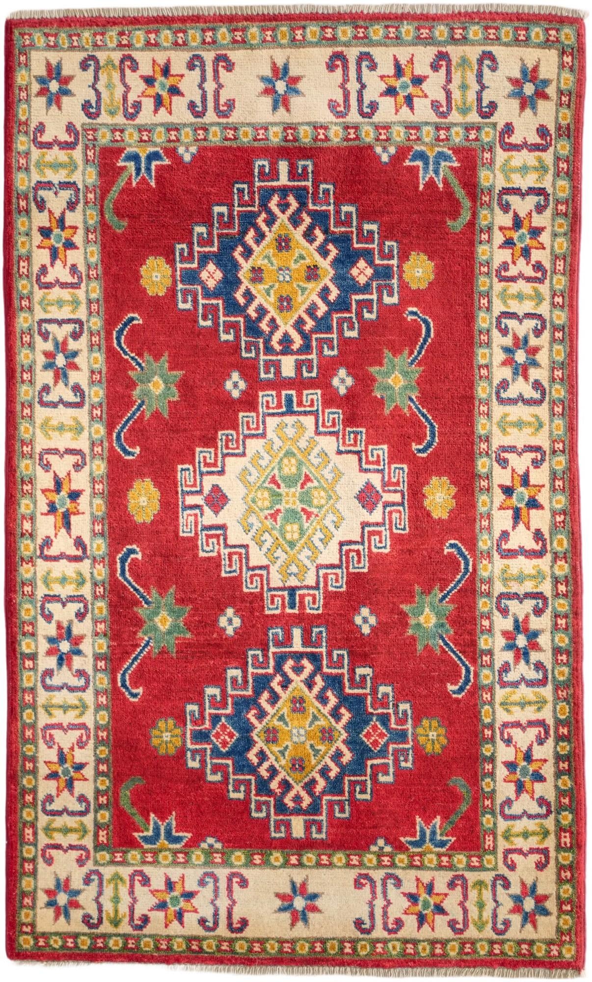 2' 9 x 4' 6 Hand Knotted Kazak Rug
