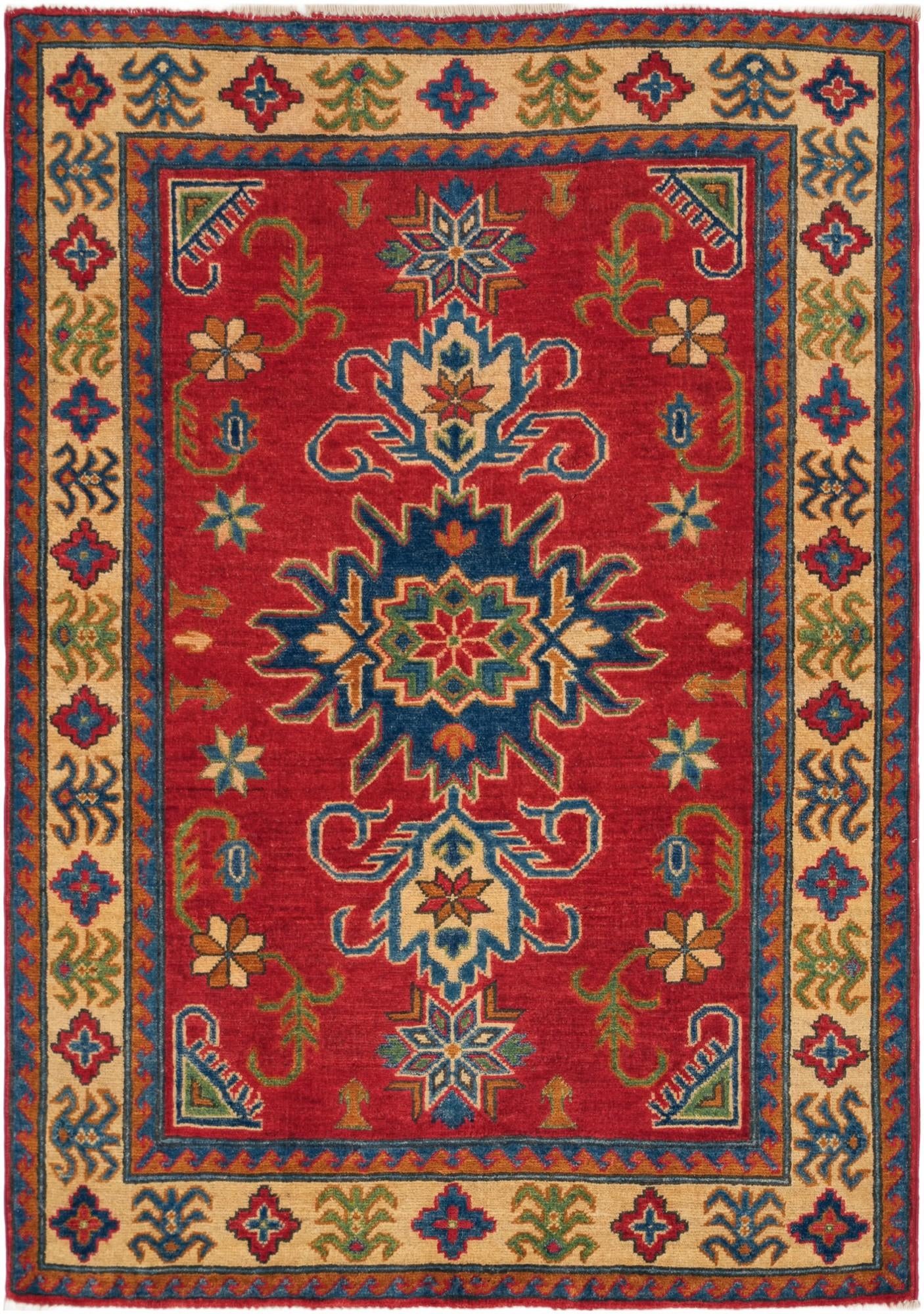 3' 6 x 4' 11 Hand Knotted Kazak Rug
