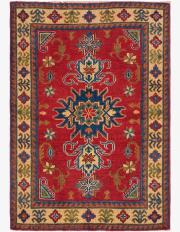 3' 6 x 4' 11 Hand Knotted Kazak Rug