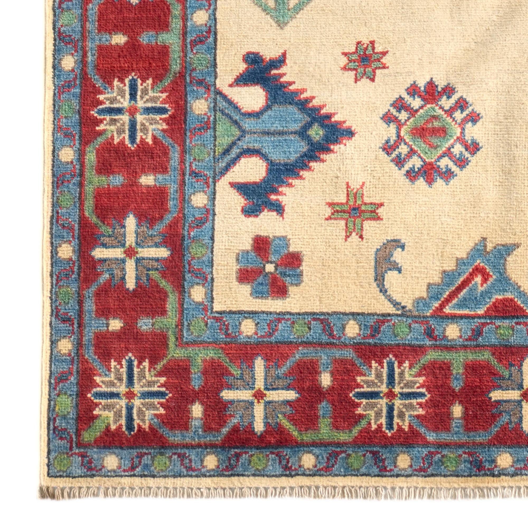 4' 11 x 6' 11 Hand Knotted Kazak Rug