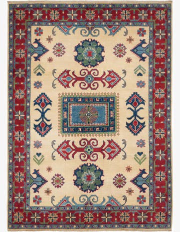 4' 11 x 6' 11 Hand Knotted Kazak Rug