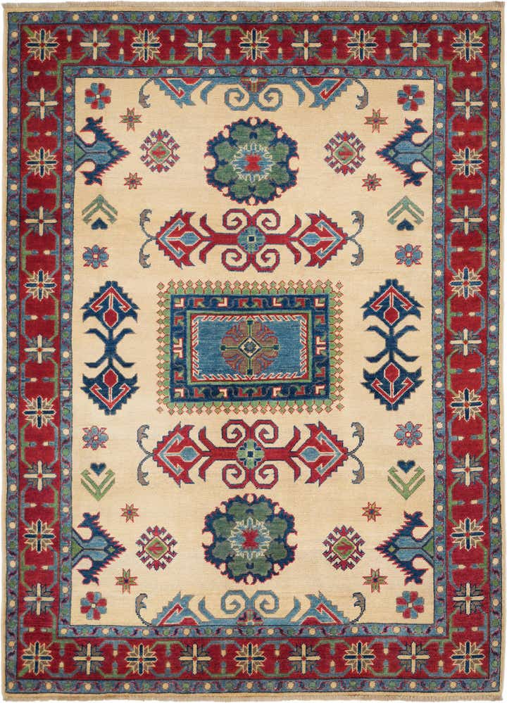 4' 11 x 6' 11 Hand Knotted Kazak Rug