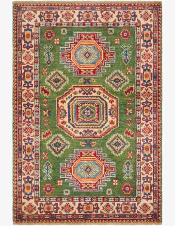 3' 5 x 5' 1 Hand Knotted Kazak Rug