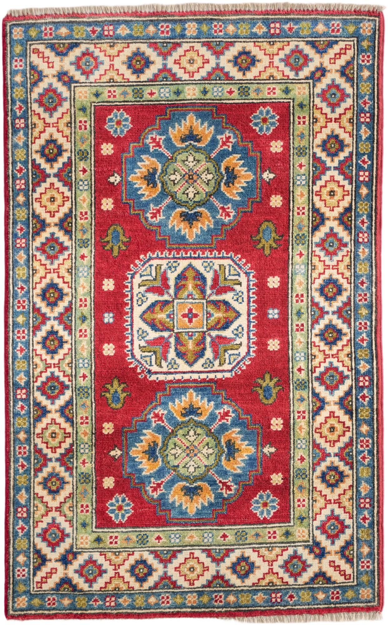 2' 7 x 4' 3 Hand Knotted Kazak Rug