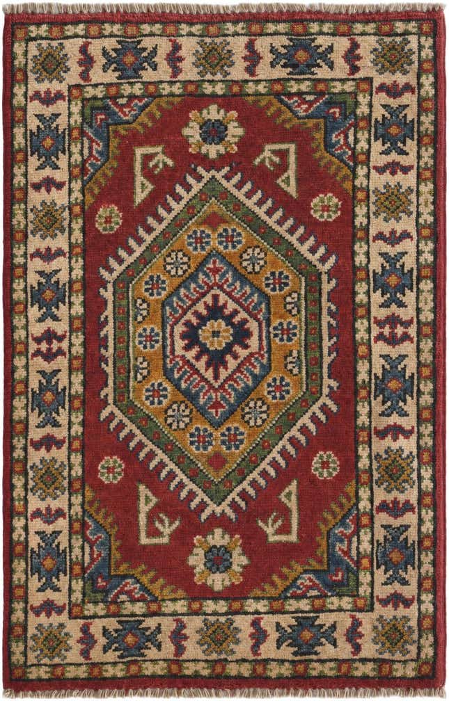 2' x 3' 1 Hand Knotted Kazak Rug