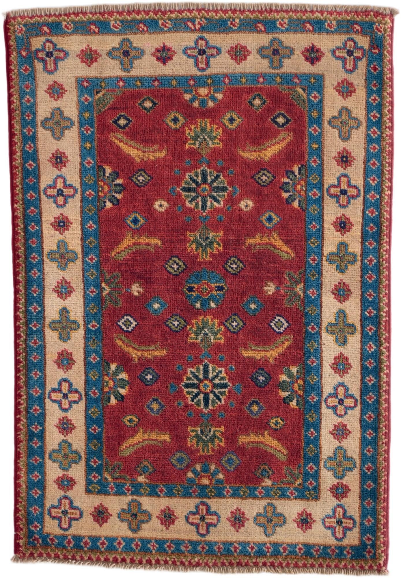2' x 2' 11 Hand Knotted Kazak Rug