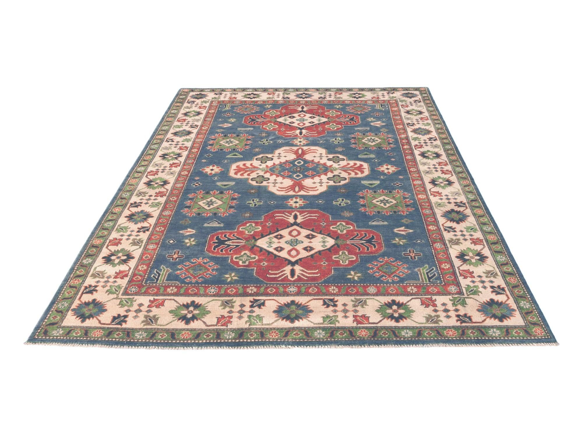 6' 9 x 9' 9 Hand Knotted Kazak Rug