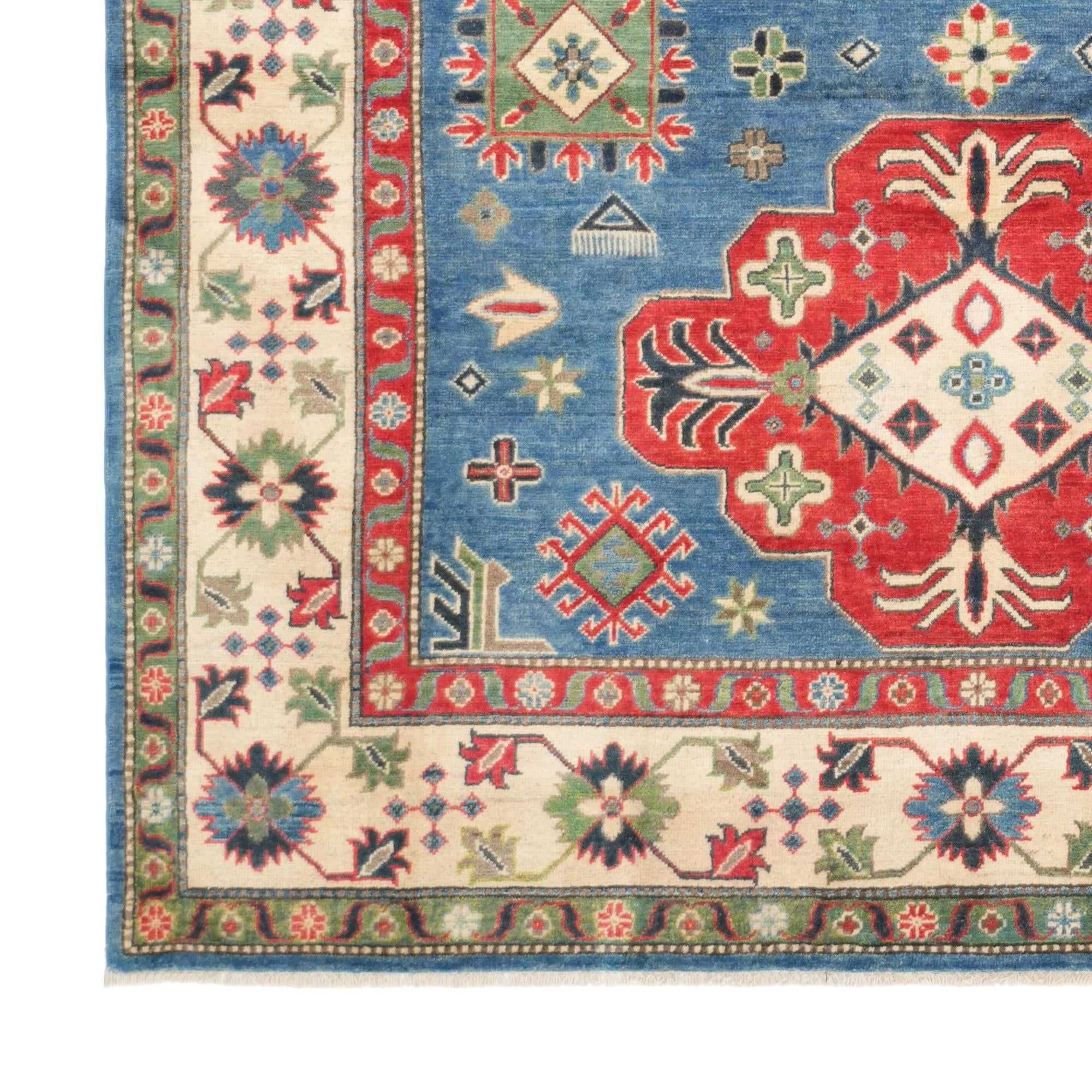 6' 9 x 9' 9 Hand Knotted Kazak Rug