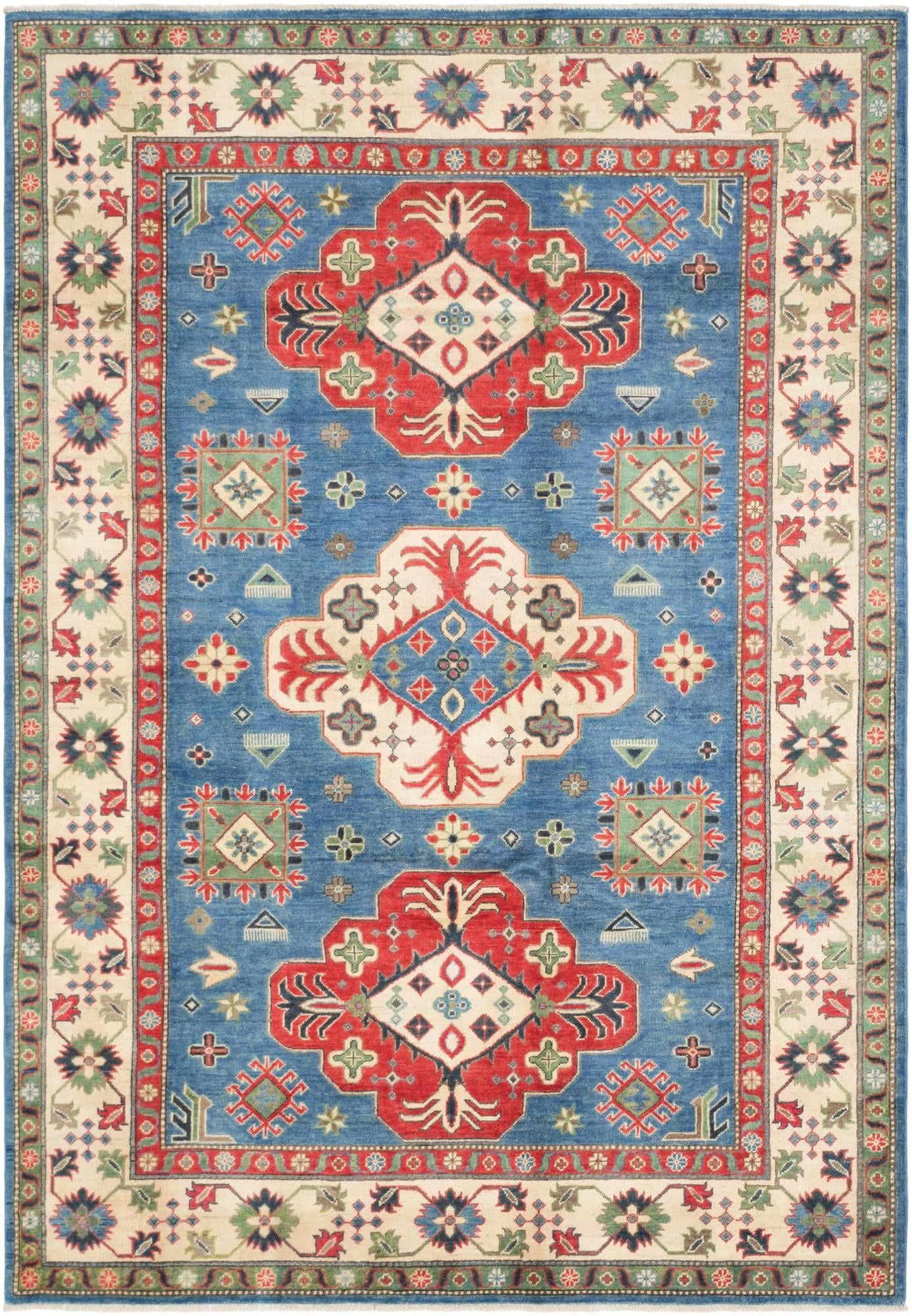 6' 9 x 9' 9 Hand Knotted Kazak Rug