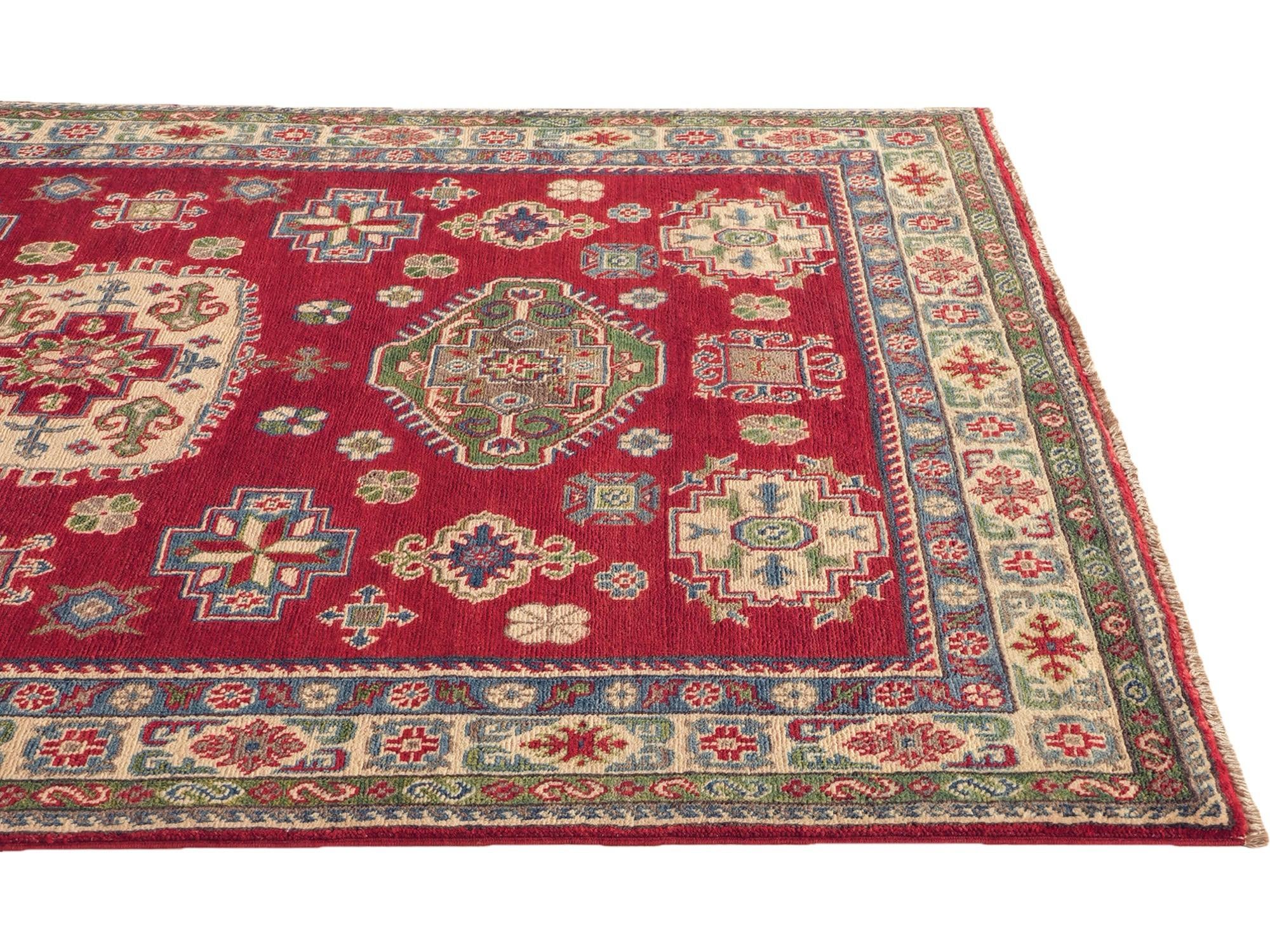 Detail image 6 of 10: 4' 11 x 6' 11 Hand Knotted Kazak Rug