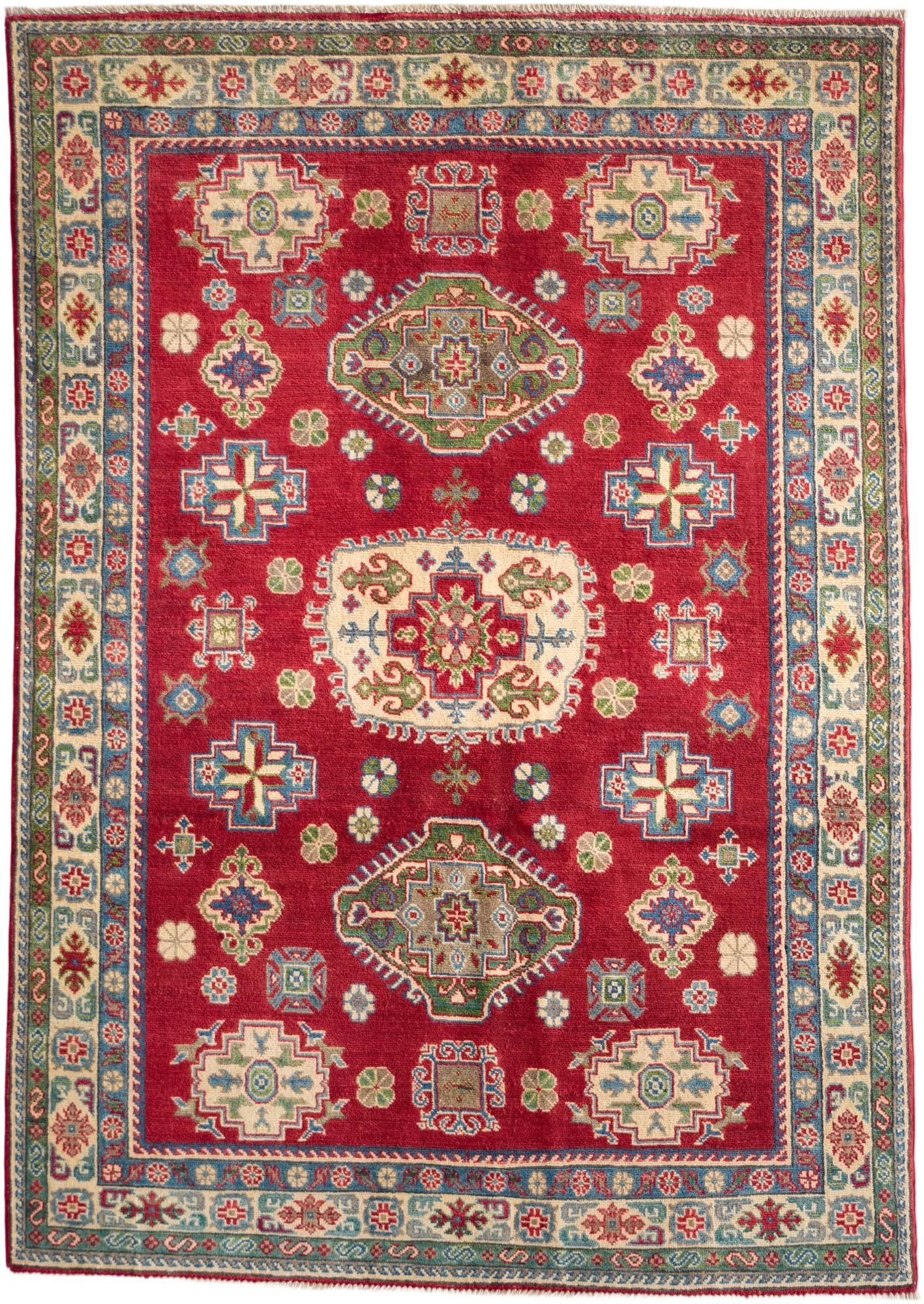 Detail image 2 of 10: 4' 11 x 6' 11 Hand Knotted Kazak Rug