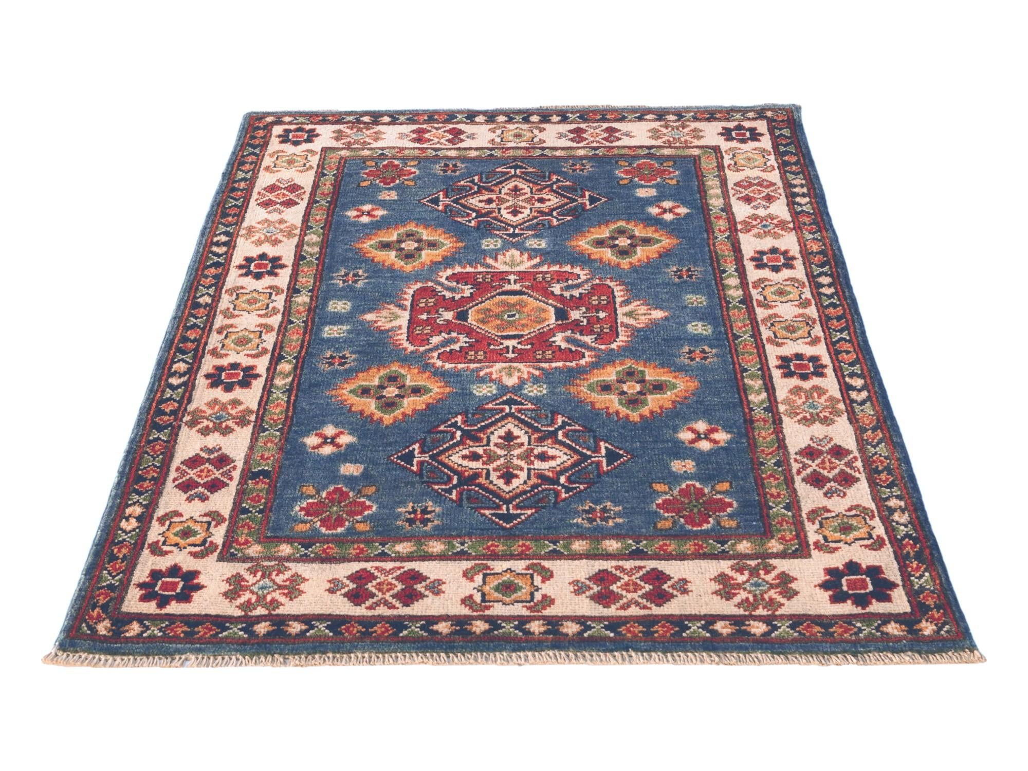 2' 11 x 4' Hand Knotted Kazak Rug