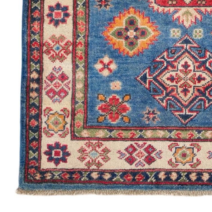 Detail image of 90cm x 120cm anudado a mano Kazak Alfombra