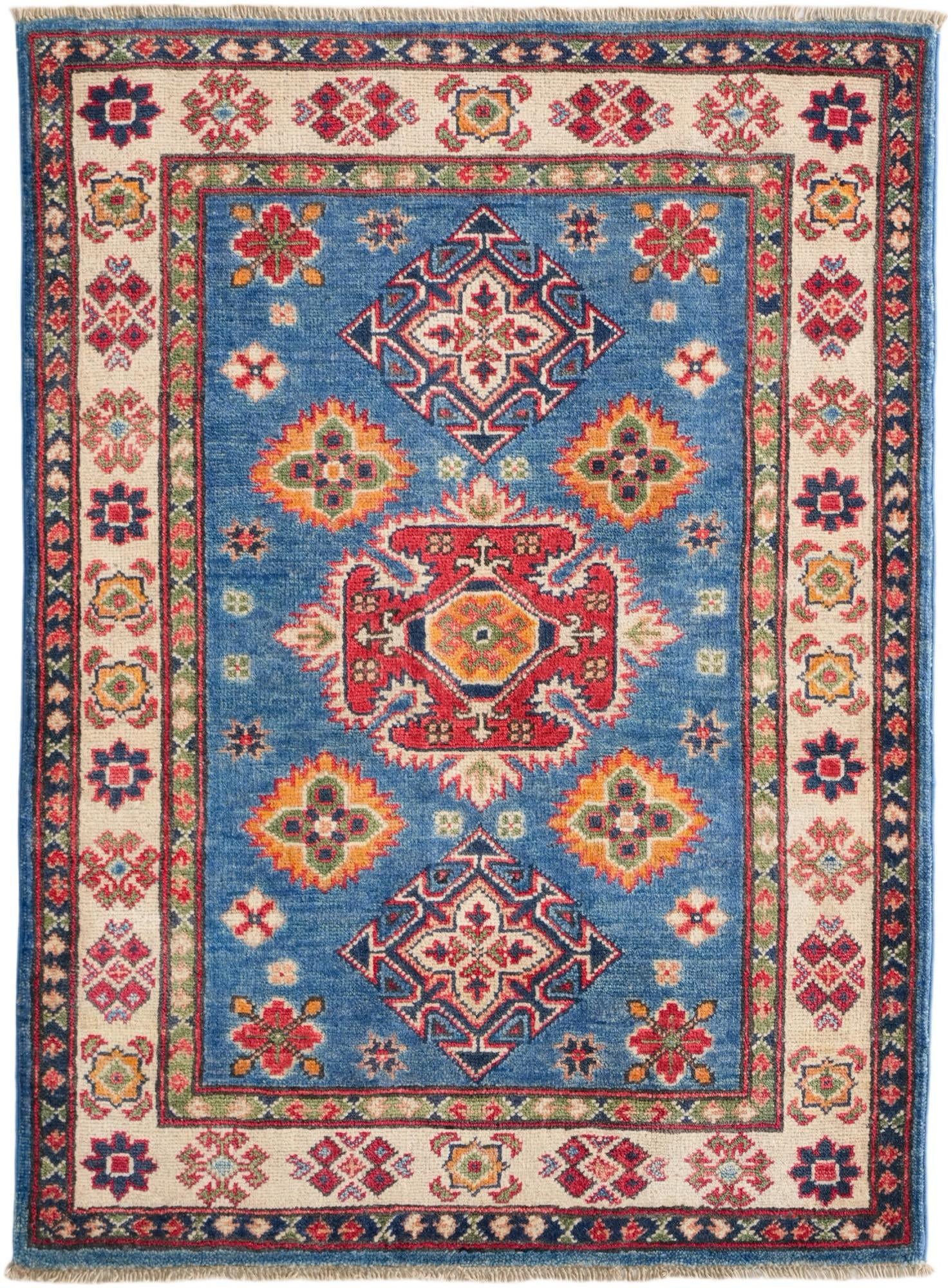 2' 11 x 4' Hand Knotted Kazak Rug