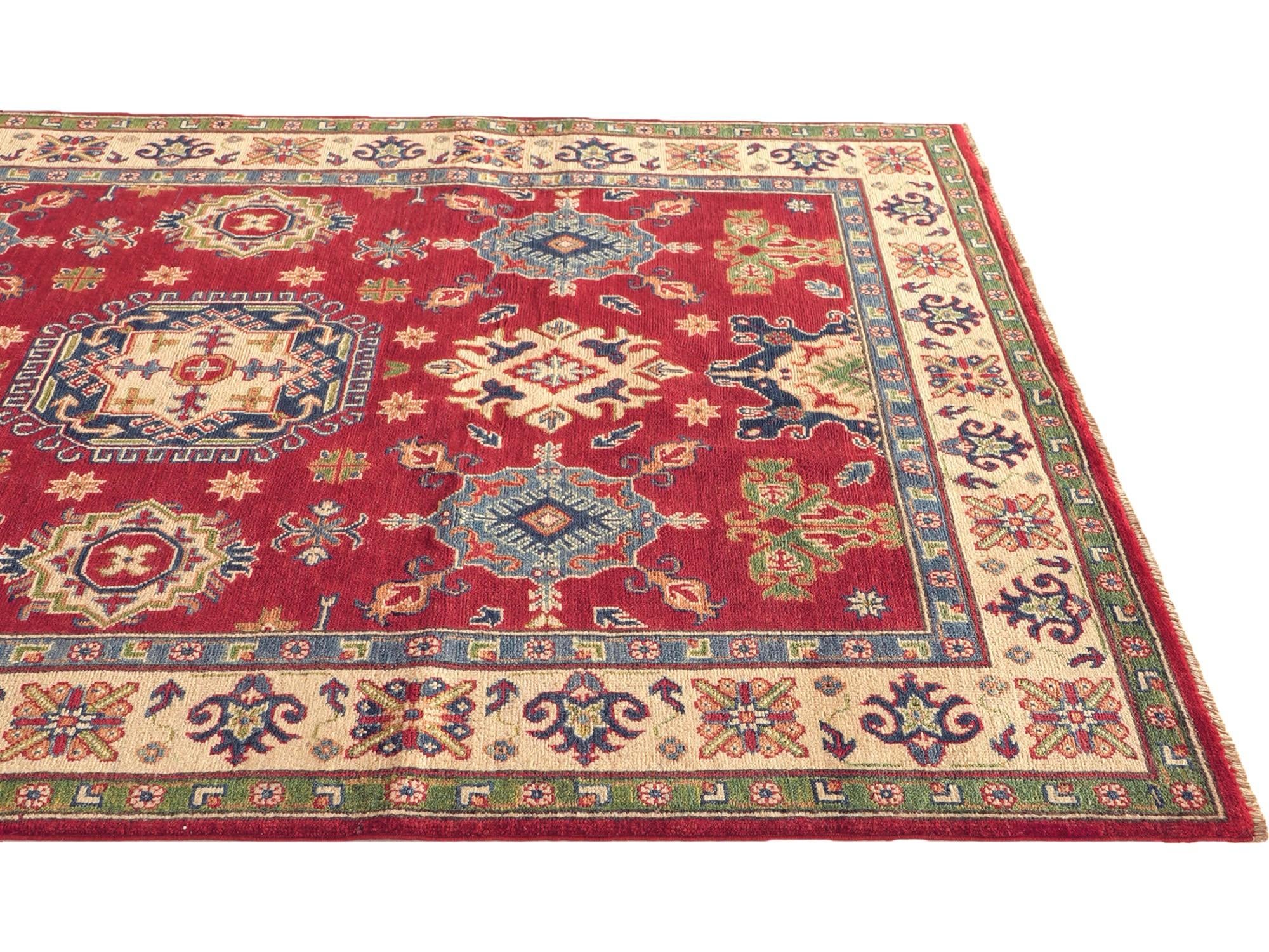 155cm x 215cm Hand Knotted Kazak Rug