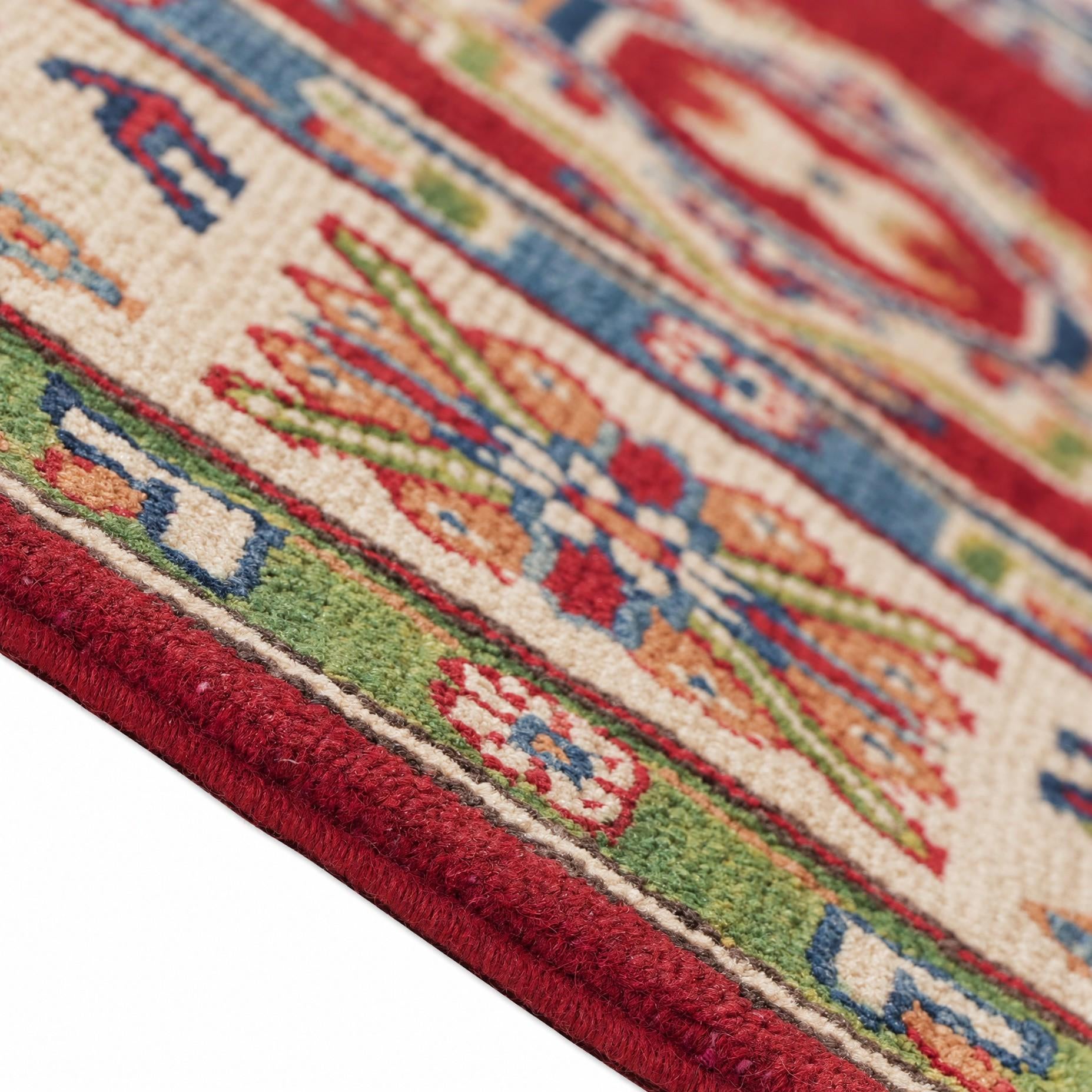 155cm x 215cm Handgeknüpft Kazak Teppich