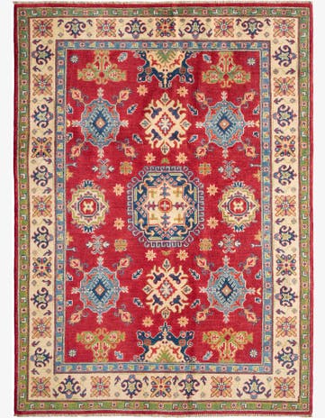 5' 1 x 7' Hand Knotted Kazak Rug