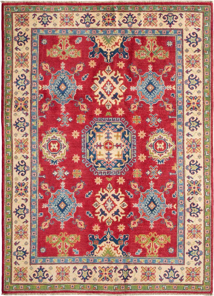 5' 1 x 7' Hand Knotted Kazak Rug