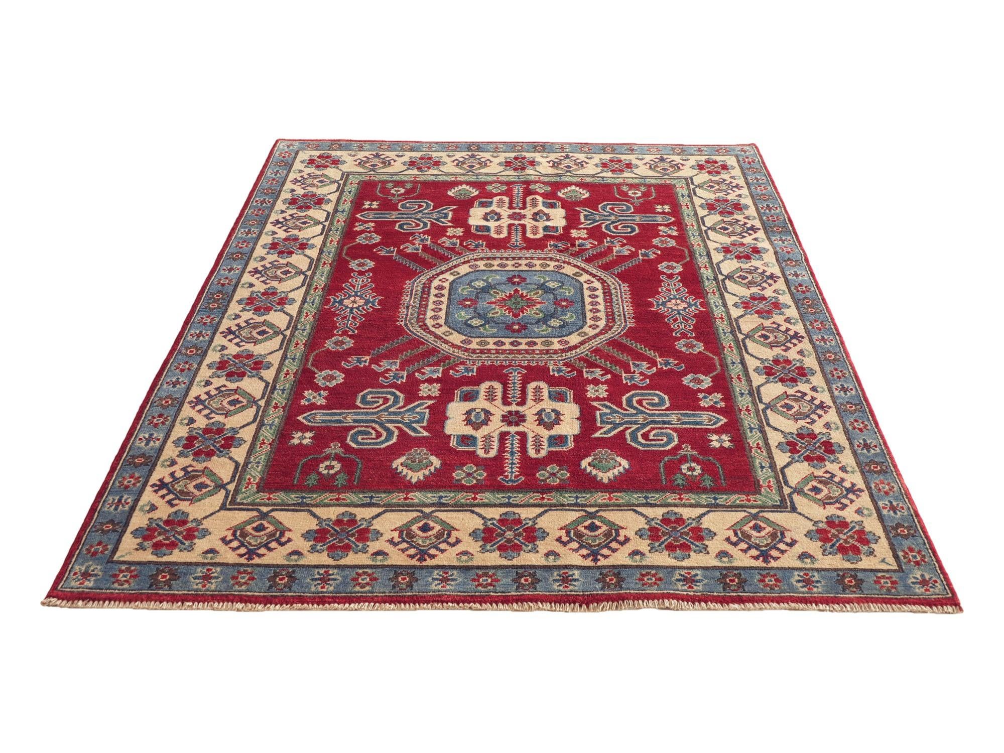 5' x 7' 2 Hand Knotted Kazak Rug