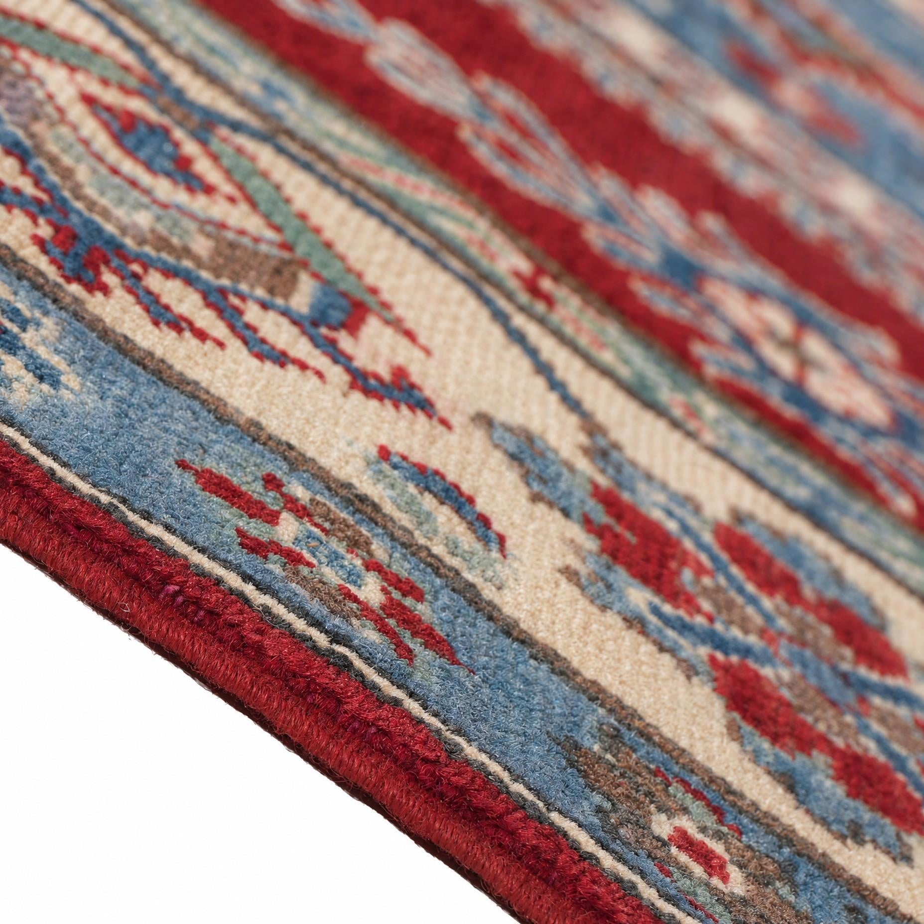 155cm x 220cm Hand Knotted Kazak Rug