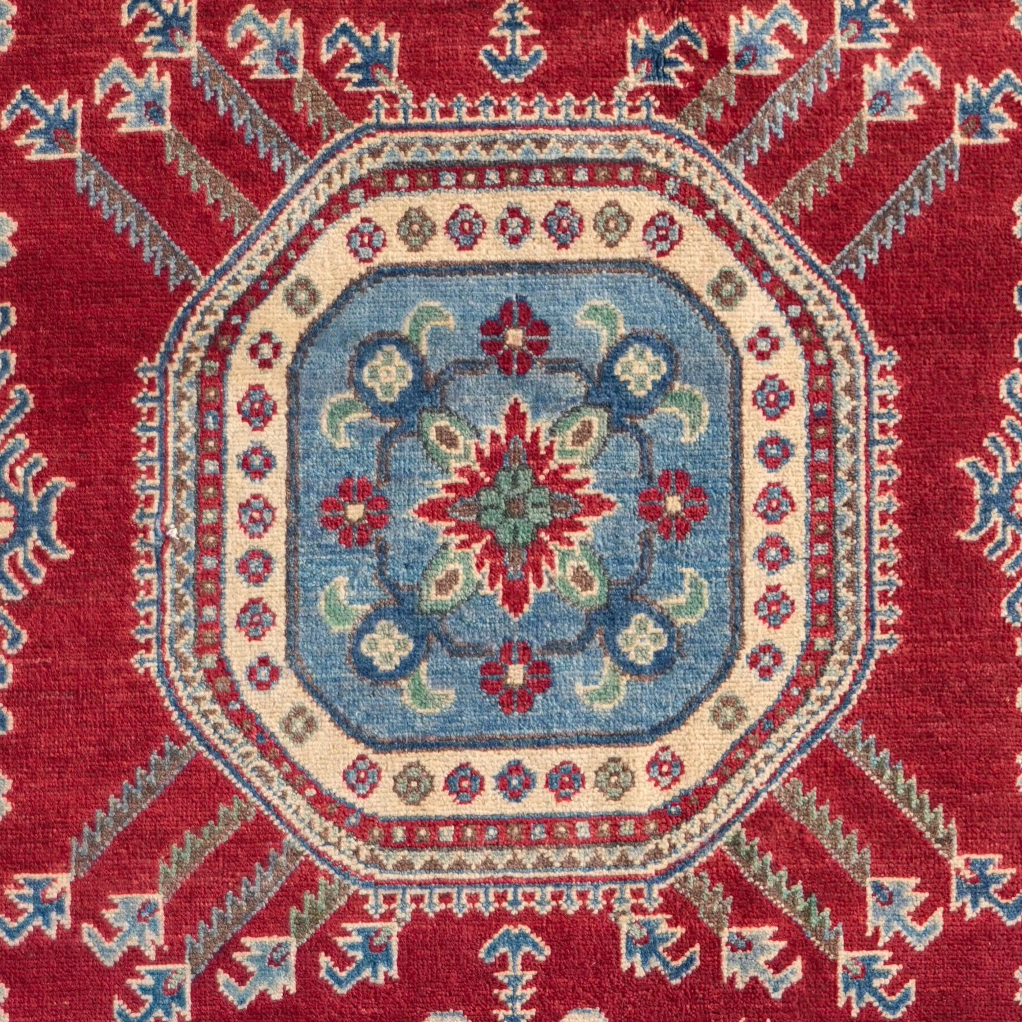 5' x 7' 2 Hand Knotted Kazak Rug