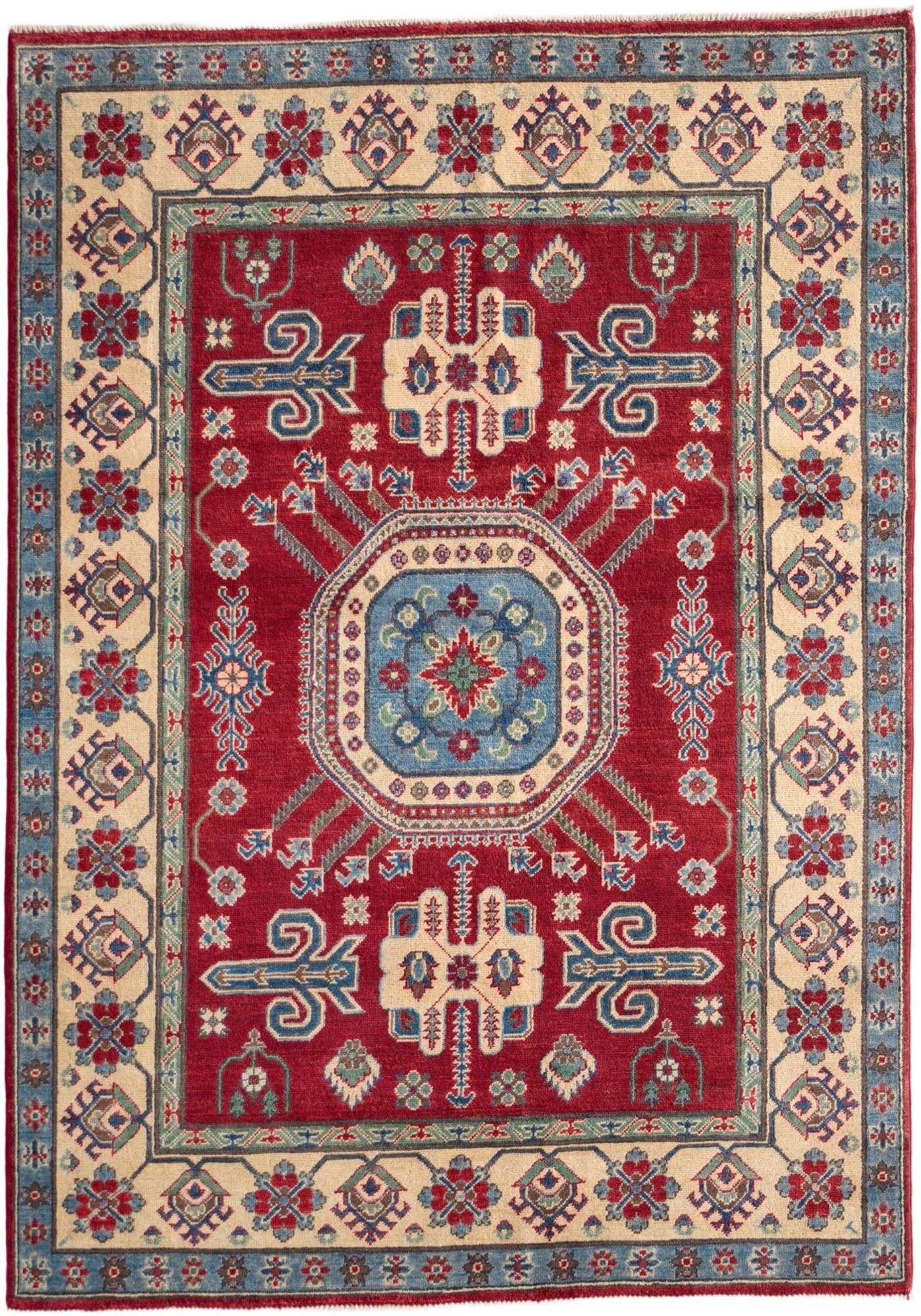 5' x 7' 2 Hand Knotted Kazak Rug