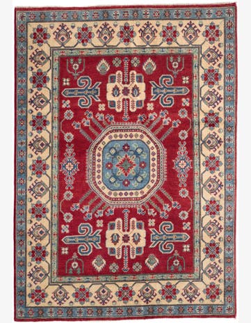 5' x 7' 2 Hand Knotted Kazak Rug