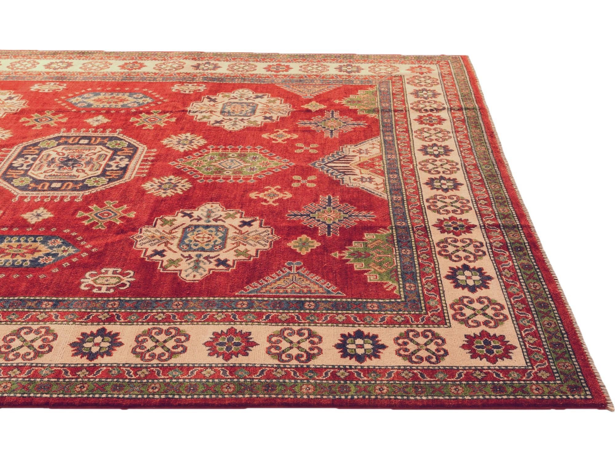 7' 10 x 9' 8 Hand Knotted Kazak Rug