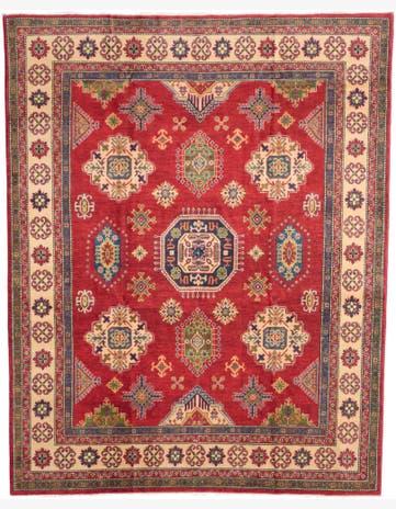 7' 10 x 9' 8 Hand Knotted Kazak Rug