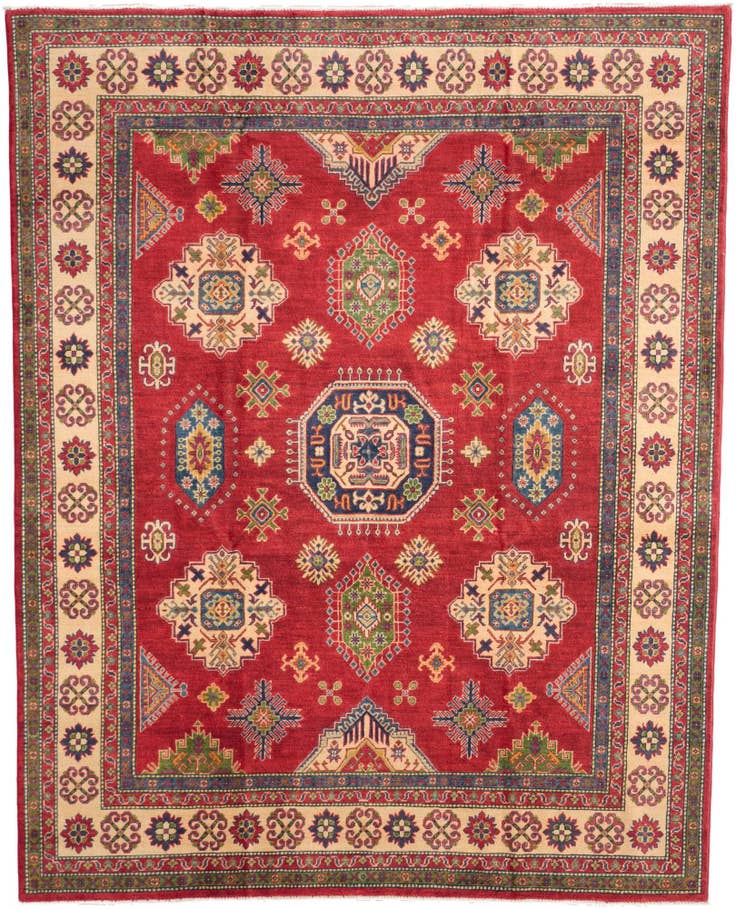 Detailansicht von 240cm x 295cm Handgeknüpft Kazak Teppich