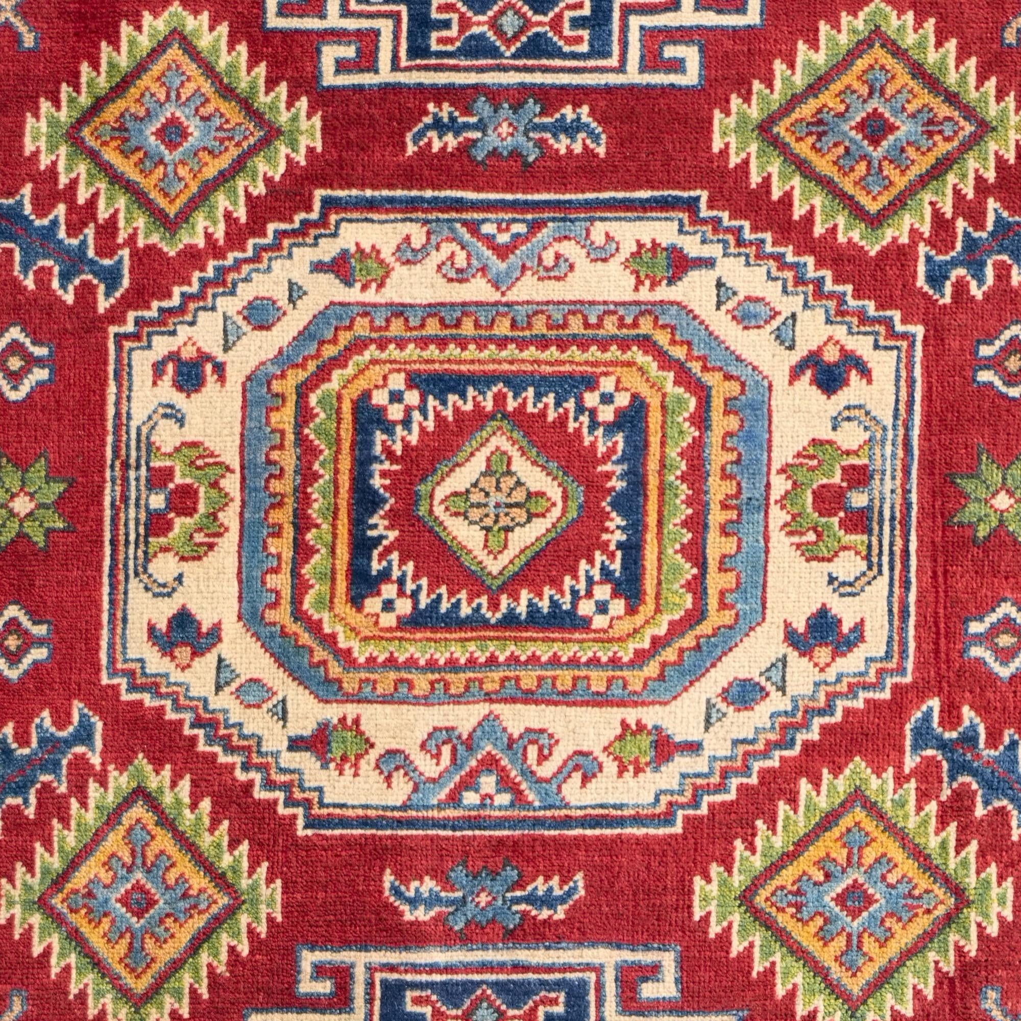 Detail image 10 of 10: 3' 11 x 5' 10 Hand Knotted Kazak Rug