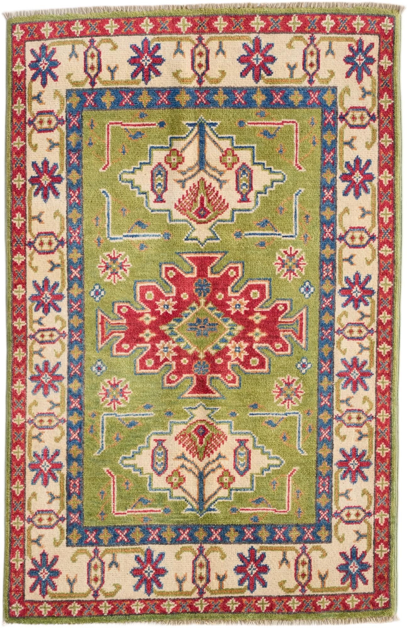 2' 8 x 4' 1 Hand Knotted Kazak Rug