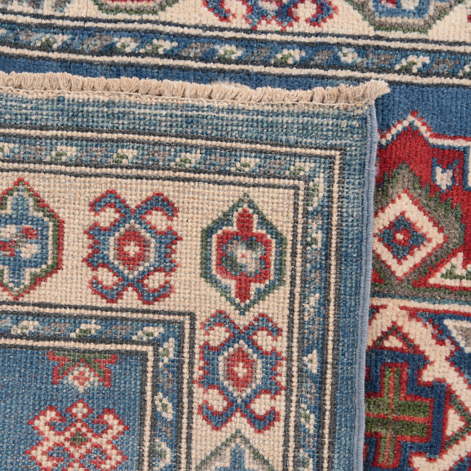 80cm x 125cm Hand Knotted Kazak Rug