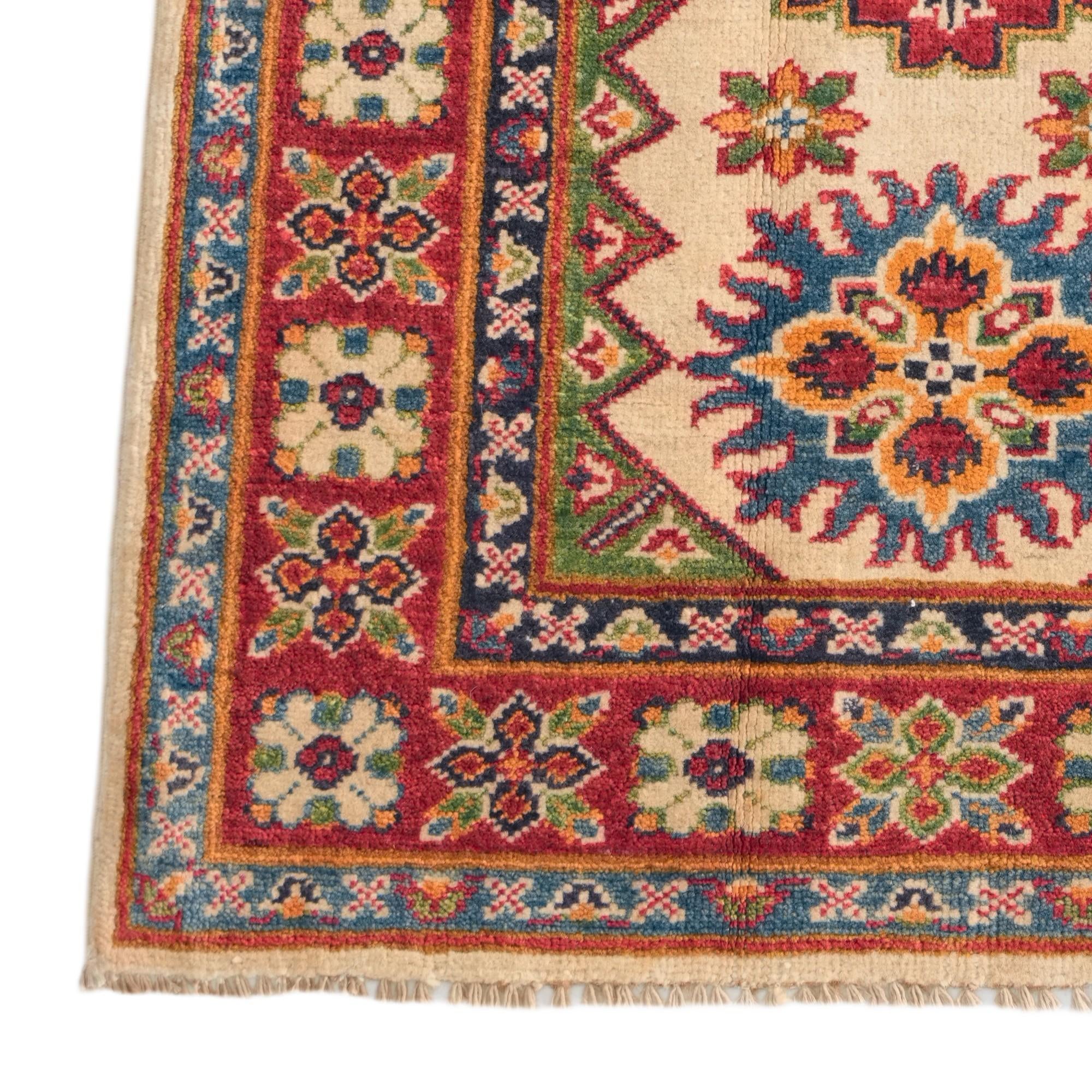 3' x 4' Hand Knotted Kazak Rug