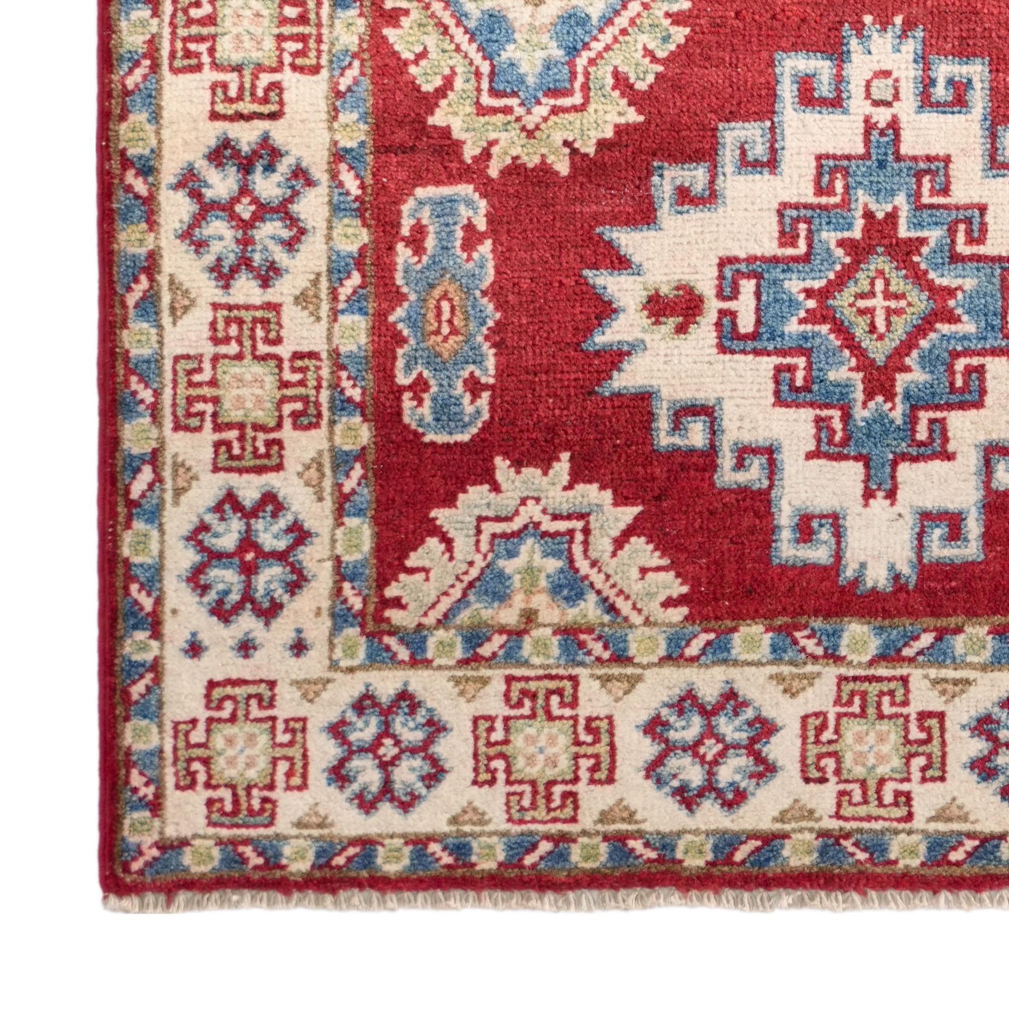 85cm x 130cm Handgeknüpft Kazak Teppich